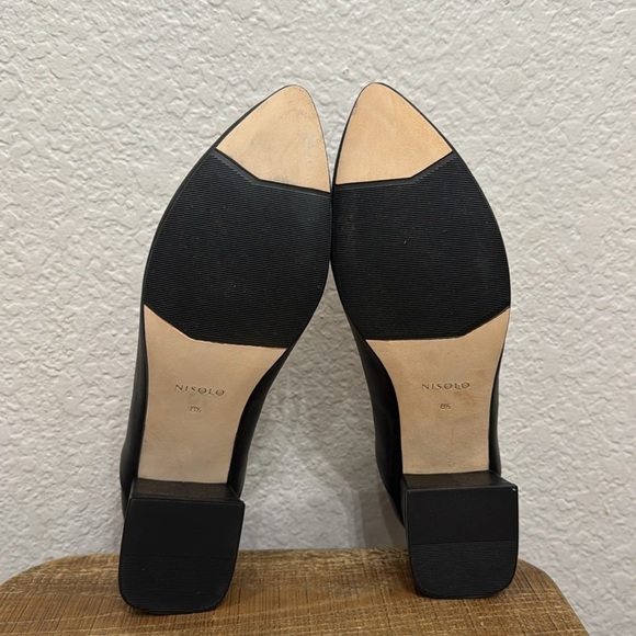 Nisolo Fiorela Go To Leather Mid Heel Black Size 8.5 - Picture 7 of 9